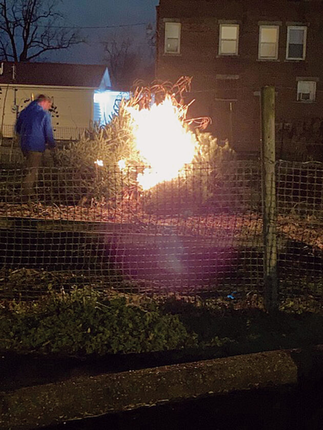First Lutheran ends Christmas season with burning of the greens